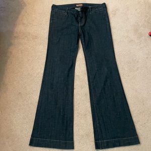 See thru soul dark denim flare leg jeans